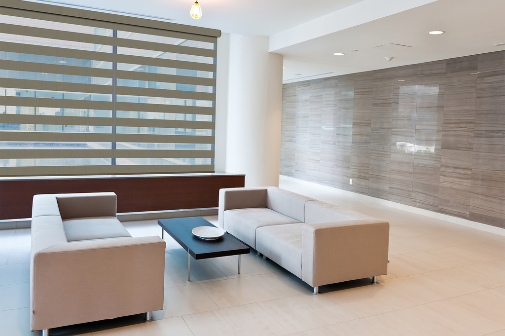 Zebra shades — Lobby